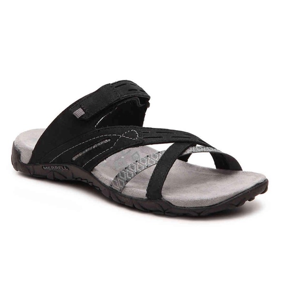 Merrell Shoes - merrell terran black and gray slide size 7